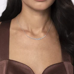 Outlet Gabriel & Co. 14K White Gold Graduating Diamond Bar Necklace