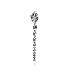 Discount Gabriel & Co. 14K White Gold Graduating Diamond Stud Drop Earrings