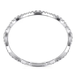 Clearance Gabriel & Co. 14K White Gold Graduating Diamond Station Bangle