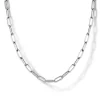 Outlet Gabriel & Co. 14K White Gold Hollow Paperclip Chain Necklace