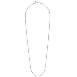 Best Gabriel & Co. 14K White Gold Hollow Paperclip Chain Necklace