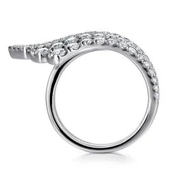 Outlet Gabriel & Co. 18K White Gold Horizontal Diamond Fan Ring