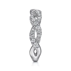 Sale Gabriel & Co. 14K White Gold Intertwining Diamond Anniversary Band - 0.6 ct