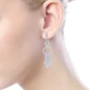 Best Gabriel & Co. 18K White Gold Linear Diamond Drop Earrings