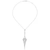 Gabriel & Co. 18K White Gold Long Diamond Kite Shaped Pendant Necklace