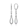Discount Gabriel & Co. 14K White Gold Long Teardrop Diamond Drop Earrings