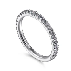 Online Gabriel & Co. 14K White Gold Manmade Alexandrite Stackable Ring