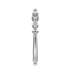 Outlet Gabriel & Co. 14K White Gold Marquise and Round Open Diamond Anniversary Band - 0.25 ct
