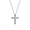 Discount Gabriel & Co. 14K White Gold Marquise Shaped Diamond Cross Necklace