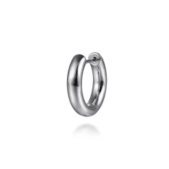 Sale Gabriel & Co. 14K White Gold Mens Round Tube Single Huggie Earring