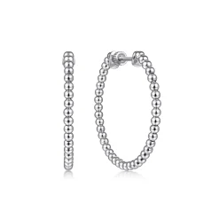 Hot Gabriel & Co. 14K White Gold 30mm Bujukan Classic Hoop Earrings