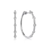 Best Gabriel & Co. 14K White Gold 30mm Classic Diamond Hoop Earrings