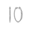 Online Gabriel & Co. 14K White Gold 30mm Classic Diamond Hoop Earrings