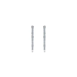 Gabriel & Co. 14K White Gold 20mm Diamond Earrings
