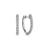 Hot Gabriel & Co. 14K White Gold 20mm Diamond Hoop Earrings
