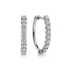 Discount Gabriel & Co. 14K White Gold 30mm Diamond Hoop Earrings