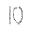 Sale Gabriel & Co. 14K White Gold 30mm Diamond Hoop Earrings