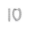 Discount Gabriel & Co. 14K White Gold 20mm Diamond Inside Out Hoop Earrings