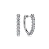Best Gabriel & Co. 14K White Gold 20mm Diamond Oval Hoop Earrings