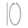 Outlet Gabriel & Co. 14K White Gold 50mm Inside Out Diamond Hoop Earrings