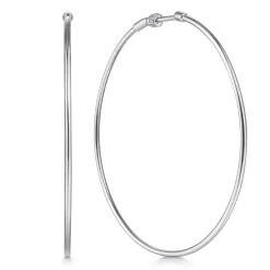 Discount Gabriel & Co. 14K White Gold 60mm Round Classic Hoop Earrings