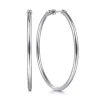 New Gabriel & Co. 14K White Gold 50mm Round Classic Hoop Earrings