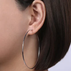 Online Gabriel & Co. 14K White Gold 70mm Round Classic Hoop Earrings