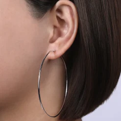 Online Gabriel & Co. 14K White Gold 70mm Round Classic Hoop Earrings
