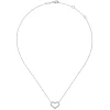 New Gabriel & Co. 14K White Gold Open Diamond Heart Pendant Necklace