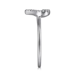 Best Gabriel & Co. 14K White Gold Open Heart Diamond Ring