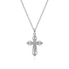 Gabriel & Co. 14K White Gold Openwork Diamond Cross Necklace
