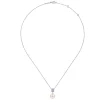 Outlet Gabriel & Co. 14K White Gold Pave Diamond and Pearl Pendant Necklace