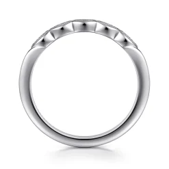 Outlet Gabriel & Co. 14K White Gold Pave Diamond Anniversary Band - 0.04 ct