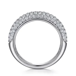 Hot Gabriel & Co. 14K White Gold Pave Diamond Anniversary Band - 1.05 ct