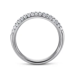 Hot Gabriel & Co. 14K White Gold Pave Diamond Anniversary Band - 0.5 ct