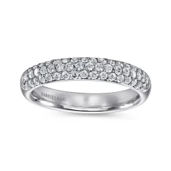 Hot Gabriel & Co. 14K White Gold Pave Diamond Anniversary Band - 0.5 ct