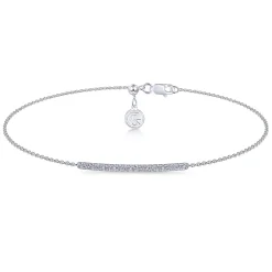Gabriel & Co. 14k White Gold Pave Diamond Bar Chain Bracelet