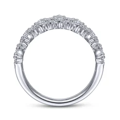 Gabriel & Co. 14K White Gold Pave Diamond Ring