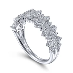 Gabriel & Co. 14K White Gold Pave Diamond Ring
