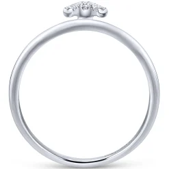 Sale Gabriel & Co. 14K White Gold Pave Diamond Uppercase A Initial Ring