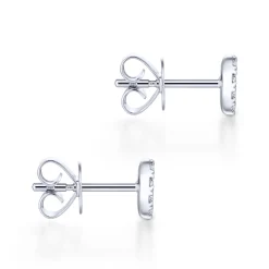 Clearance Gabriel & Co. 14K White Gold Pear Shaped Pave Diamond Stud Earrings