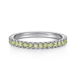 Hot Gabriel & Co. 14K White Gold Peridot Stackable Ring