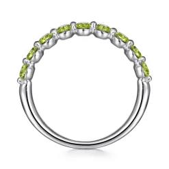 Hot Gabriel & Co. 14K White Gold Peridot Stackable Ring
