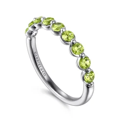 Hot Gabriel & Co. 14K White Gold Peridot Stackable Ring