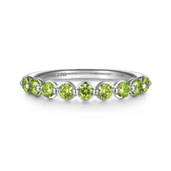 Hot Gabriel & Co. 14K White Gold Peridot Stackable Ring