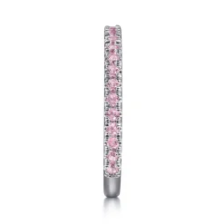 Gabriel & Co. 14k White Gold Pink Sapphire Stackable Ring