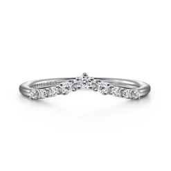Discount Gabriel & Co. 14K White Gold Prong Set Diamond Anniversary Band - 0.15 ct