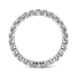 Sale Gabriel & Co. 14K White Gold Prong Set Diamond Eternity Band - 1.15 ct