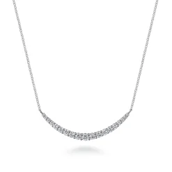 Hot Gabriel & Co. 14K White Gold Prong Set Diamond Bar Necklace