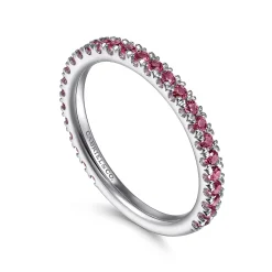Outlet Gabriel & Co. 14K White Gold PT - Pink Tourmaline Ladies Ring